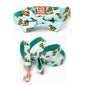 Mint Pizza Pattern BOWTIE COLLAR AND LEASH